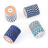 4 Rolls 4 Colors 4-Ply Polycotton Cord with Metallic Thread OCOR-TA0003-06B-2
