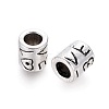 Tibetan Style Alloy European Beads TIBEB-Q065-01AS-RS-2