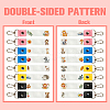 PU Leather & Cotton Name Marker Keychain AJEW-WH0514-012-3