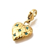 Heart 304 Stainless Steel Rhinestones Pendant Decorations STAS-R159-50G-01-2