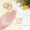 48Pcs 12 Style 304 Stainless Steel Wine Glass Charm Rings STAS-DC0002-57-2
