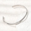304 Stainless Steel Textured Open Cuff Bangles for Women SA-CBAC920-11P-2
