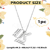 1pc Brass Chain with Alloy Letter Pendants Necklaces NJEW-LP0001-41K-P-2