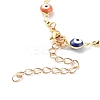 Brass Enamel Evil Eye Link Chain Bracelets BJEW-JB06183-5