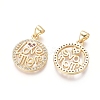 Golden Plated Brass Pendants LS-ZIRC-L087-005G-2