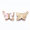 Eco-Friendly Alloy Micro Pave Clear Cubic Zirconia Links Connectors X-ENAM-Q437-058D-NR-2