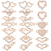 40Pcs 10 Styles Alloy Crystal Rhinestone Connector Charms ALRI-SC0001-31-1