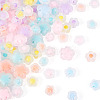 200Pcs 4 Styles Frosted Transparent Acrylic Beads OACR-TA0003-54-3