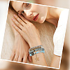 1 Set Synthetic Moonstone & Pearl Stretch Bracelets Set BJEW-SP0001-10-7