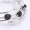Electroplate Glass Bead Wrap Bracelets BJEW-JB03260-3