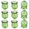 10Pcs Glass Bead Caps for Wind Chimes Making GLAA-BY0001-05C-3
