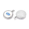 Brass Micro Pave Cubic Zirconia Pendants KK-N258-05P-2