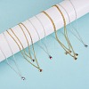 DIY Heart Birthstone Charm Necklaces Making Kits DIY-SZ0009-31-5