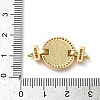 Rack Plating Brass Micro Pave Cubic Zirconia Flat Round Connector Charms KK-K385-100G-01-3