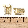 Brass Micro Pave Cubic Zirconia Pendants KK-S526-05G-A-3