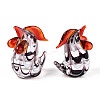 Handmade Lampwork Cock Display Decorations LAMP-T023-24B-2