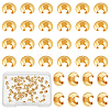 100Pcs Brass Crimp Beads Covers KK-UN0003-51-1