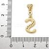 Brass Micro Pave Cubic Zirconia Pendants KK-M319-02G-S-3