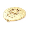 Brass Micro Pave Clear Cubic Zirconia Pendants ZIRC-P085-23G-3