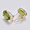 Faceted Glass Stud Earring Findings GLAA-F084-D05-2