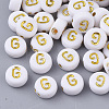 Plating Acrylic Beads PACR-R242-01G-1