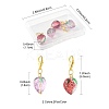 4Pcs 2 Styles Handmade Lampwork Strawberry Pendant Decorations HJEW-FS00041-01-4