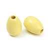 Spray Painted Wood European Beads WOOD-F017-10B-2