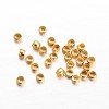 Rondelle Brass Crimp Beads X-KK-L134-27G-2