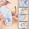 1Pc Flower Printed PU Leather Portable Slim Sunglasses Pouch AJEW-CN0003-25A-5