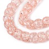 Crackle Transparent Glass Beads Strands GLAA-N069-03A-06-3