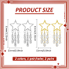 2 Pairs 2 Colors Alloy Enamel Dangle Stud Earrings EJEW-HY0001-20-2