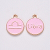 Alloy Enamel Pendants ENAM-S124-01B-09K-1