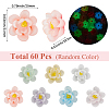 60Pcs Luminous Transparent Epoxy Resin Decoden Cabochons CRES-SC0003-04-2