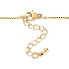 Resin Clover Link Anklet with Ion Plating(IP) 304 Stainless Steel Box Chains for Women AJEW-A046-05G-4
