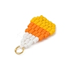 Halloween Glass Seed Beaded Pendants PALLOY-MZ01418-3