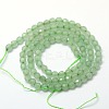 Natural Green Aventurine Beads Strands X-G-M037-4mm-01-2