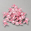 October Breast Cancer Pink Awareness Ribbon Silicone Beads SIL-WH20002-001B-1