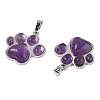 Natural Amethyst Pendants G-B194-02P-06-2