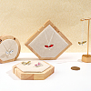 Pentagon Wooden Double Necklace Displays Stands NDIS-WH0017-01C-5