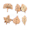 50Pcs Plant Theme Unfinished Wood Leaf Shaped Cutouts WOCR-PW0003-01-4