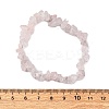 Unisex Chip Natural Rose Quartz Beaded Stretch Bracelets BJEW-S143-25-6