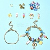 DIY Ice Cream Alloy Enamel & Rondelle Resin European Style Bracelet Making Kits DIY-FS0007-25-7