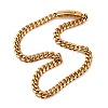 12MM 304 Stainless Steel Cuban Link Chain Necklaces NJEW-C099-03G-4