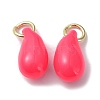 Brass Enamel Charms KK-R148-07G-02-1