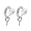 Brass with Cubic Zirconia Ear Cuff Findings LS-KK-Q048-22P-1
