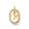 Brass Micro Pave Cubic Zirconia Pendants ZIRC-P123-01G-Y01-1