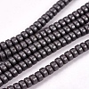 Matte Style Frosted Non-magnetic Synthetic Hematite Beads Strands LS-G-M007-78-1