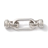 Rectangle Rack Plating Brass Fold Over Clasps KK-A225-01A-P-1