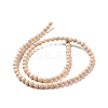 Natural Petrified Wood Round Beads Strands G-P128-49-4mm-4