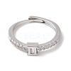 Rack Plating Brass Clear Cubic Zirconia Constellation Adjustable Rings for Women RJEW-S407-08P-02-2